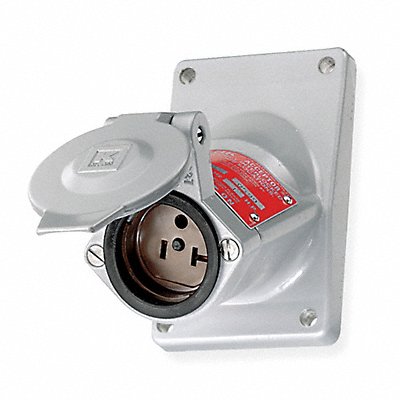 Receptacle Metallic 20 A 2P3W Back 1PK