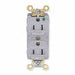 Receptacle Duplex 15A 5-15R 125V Gray