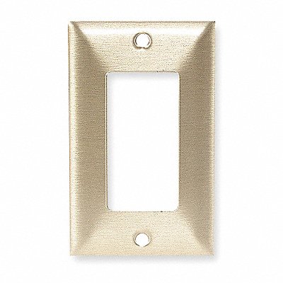 Rocker Wall Plate Stnd Brass 1Gng Brsh