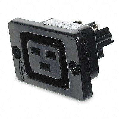Receptacle Single 20A Non-NEMA 250V Blck