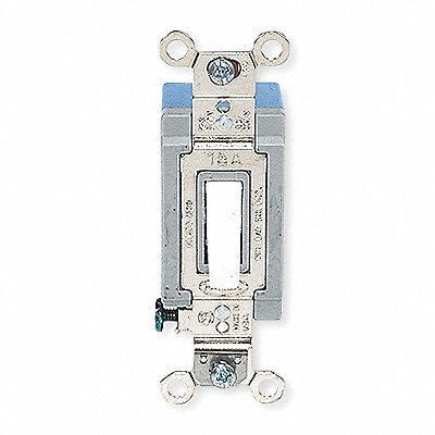 Wall Switch Wht 15A Back Side SnglPole