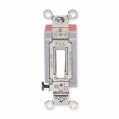 Wall Switch White 20 A Back Side 4-Way