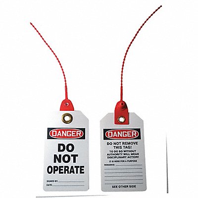 Danger Tag 5 3/4in H 3 1/4in W PVC PK10