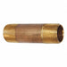 Nipple Red Brass 2 1/2 x 8 In