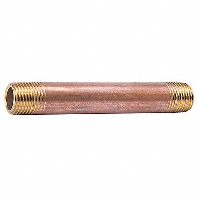 Nipple Red Brass 2 x 5 In