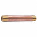 Nipple Red Brass 2 x 5 In