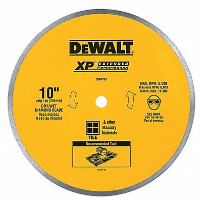 Diamond Saw Blade Blade Dia 10 in.