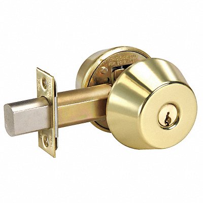 Deadbolt Med.Duty Bright Brass