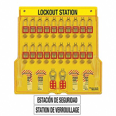 Lockout Station Filled Ylw Keyed Diff