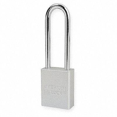 E0163 Lockout Padlock KD Silver 1-7/8 H