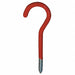 Single Point Hook Red Vinyl 3 1/4 PK10