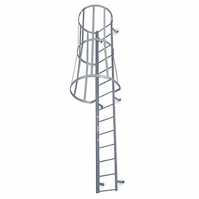 Fixed Ladder w/Safety Cage 20 ft 3in H