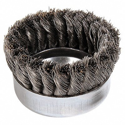 Knot Wire Cup Brush Threaded Arbor 4 In.