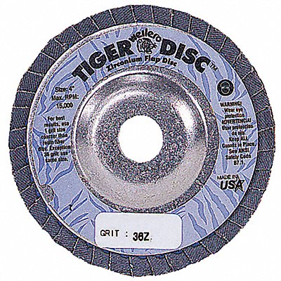 H7357 Fiber Disc 4 in Dia 5/8in Arbor 36 Grit