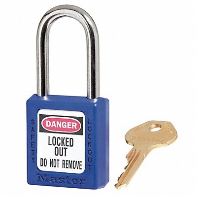 K7447 Lockout Padlock KA Blue 1-3/4 H PK3
