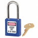K7447 Lockout Padlock KA Blue 1-3/4 H PK3