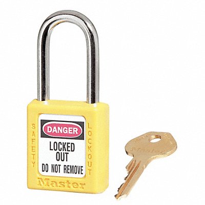 K7940 Lockout Padlock KD Yellow 1-3/4 H