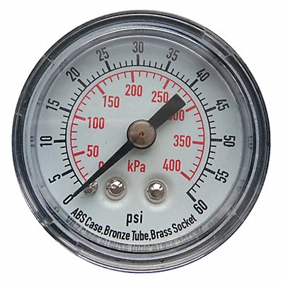 D1335 Pressure Gauge 0 to 60 psi 0 to 400 kPa