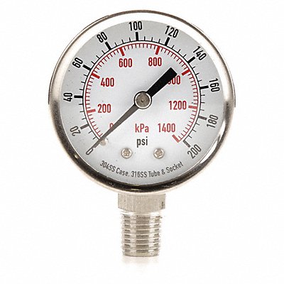 D1357 Pressure Gauge Test 2 In