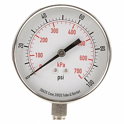 D1366 Pressure Gauge Test 3-1/2 In