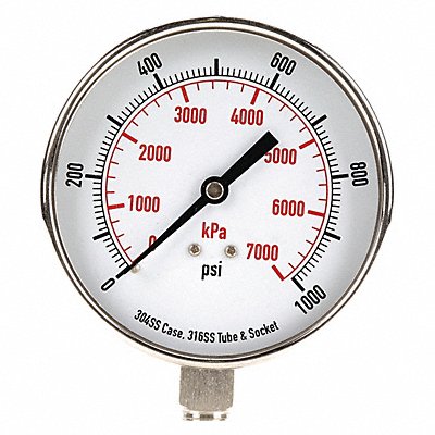 D1366 Pressure Gauge Test 3-1/2 In