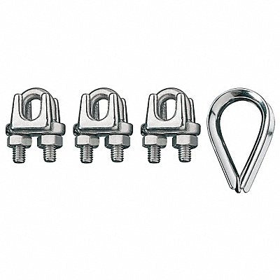 Wire Rope Clip and Thimble Kit 1/2 In