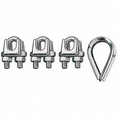 Wire Rope Clip and Thimble Kit 3/4 In