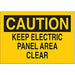 Caution Sign 7X10 BK/YEL ENG Text