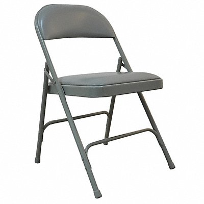 Steel Chair with Vinyl Padded Gray