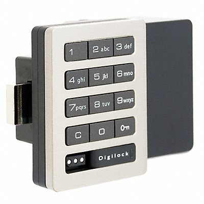 Electronic Lock Brushed Nickel 12 Button