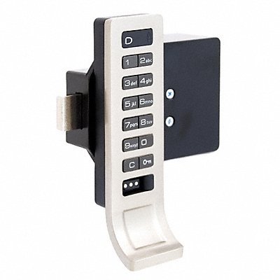 Electronic Lock Brushed Nickel 12 Button