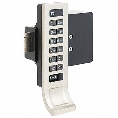 Electronic Lock Brushed Nickel 12 Button