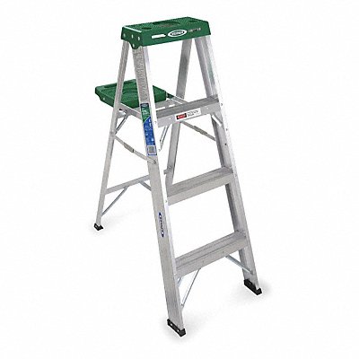 Stepladder Aluminum 4 ft H 225 lb Cap.