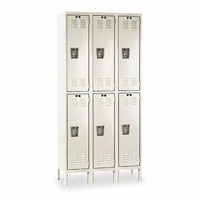 G3778 Wrdrb Lockr Lvrd 3 Wide 2 Tier Tan