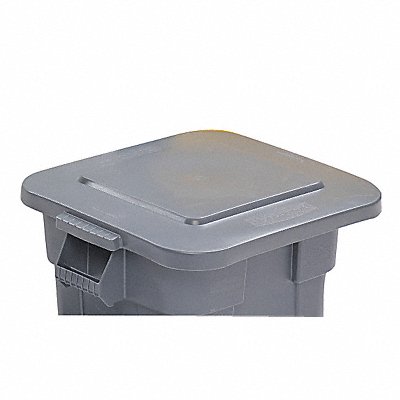 Trash Can Top Flat Snap-On Closure Gray