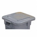 Trash Can Top Flat Snap-On Closure Gray