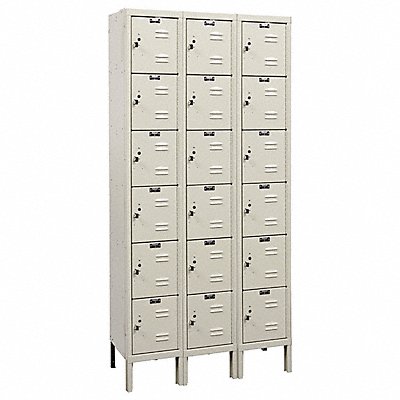 E1567 Box Lockr Lvred 3 Wide 6 Tier Tan