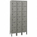 E1565 Box Locker Louvered 3 Wide 6 Tier Gray