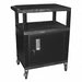 Audio-Visual Cart 200 lb Black 18 in L