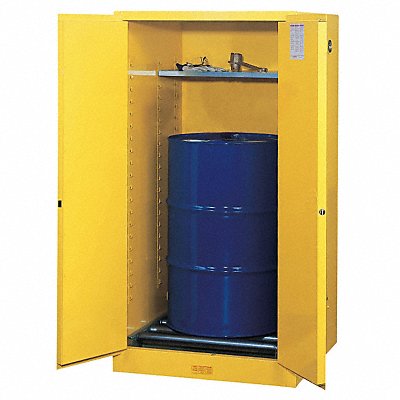 Flammable Safety Cabinet 55 gal Yellow