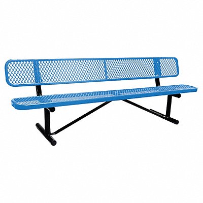 E0154 Outdoor Bench 96 in 24 in W Blu Prtbl