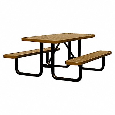 E0150 Picnic Table 72 W x62 D Brown