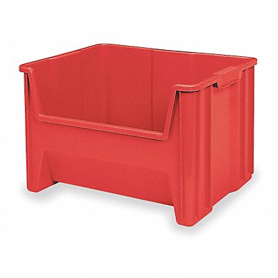 F8828 Stacking Bin Red Plastic 12 7/16 in