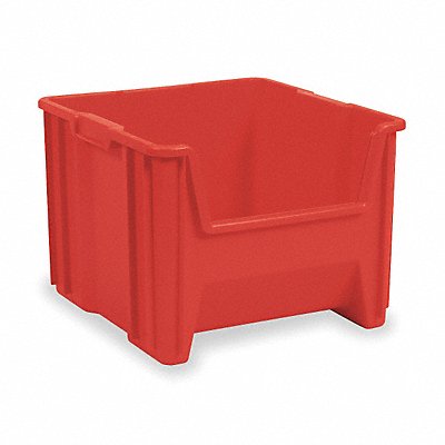 F8826 Stacking Bin Red Plastic 12 1/2 in