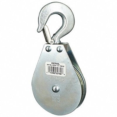 Pulley Block Swivel Hook 800 lb.