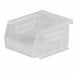 Hang and Stack Bin Clear Plastic 3 in