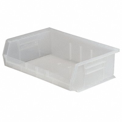 Hang and Stack Bin Clear Plastic 5 in