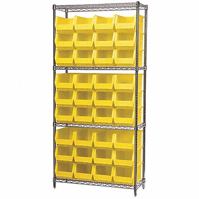 D5519 Bin Shlvng 14inx74inx36in Yellow