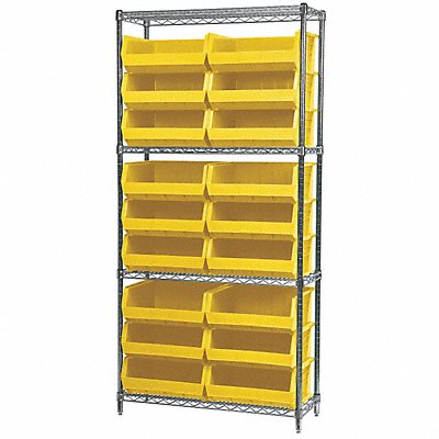 D5521 Bin Shlvng 14inx74inx36in Yellow