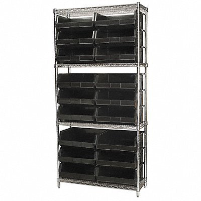 D5521 Bin Shlvng 14inx74inx36in Black